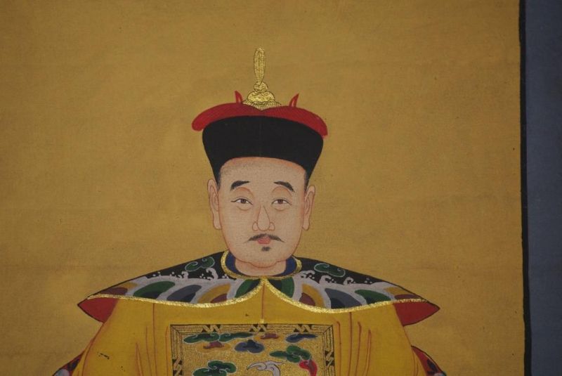 Ahnenverehrung in China Chinesische Malerei Gelb 4