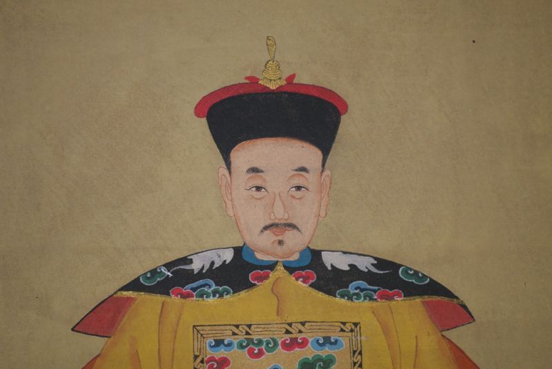 Ahnenverehrung in China Chinesische Malerei Gelb 3