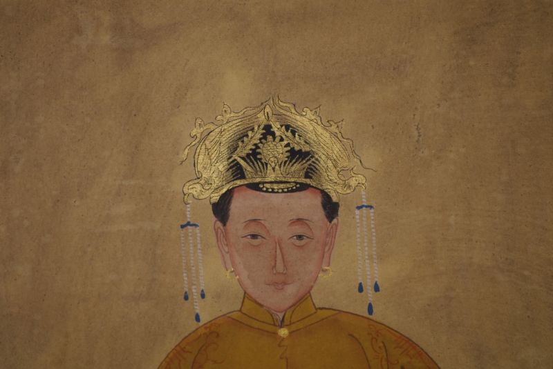 Ahnenverehrung in China Chinesische Malerei Gelb 4
