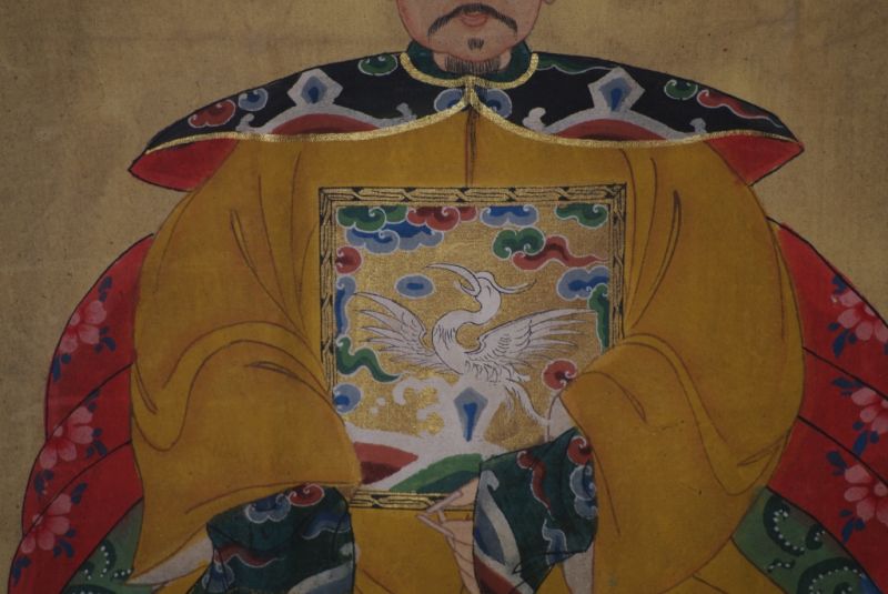 Ahnenverehrung in China Chinesische Malerei Gelb 5