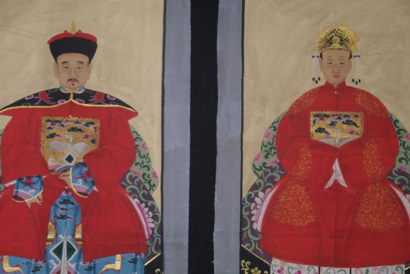 Ahnenverehrung in China Chinesische Malerei Kaiser Gelb 2