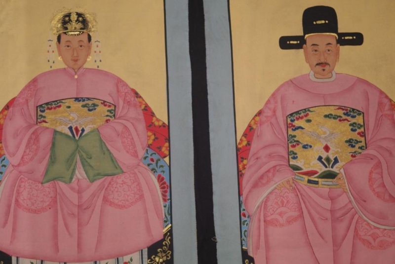 Ahnenverehrung in China Chinesische Malerei Rosa 2