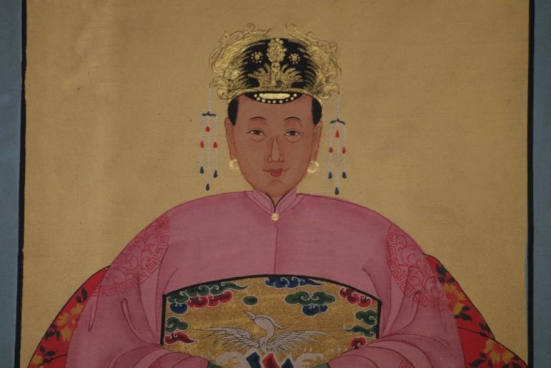 Ahnenverehrung in China Chinesische Malerei Rosa 3