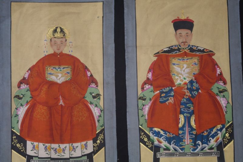 Ahnenverehrung in China Chinesische Malerei Rot 2