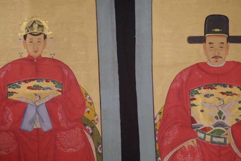 Ahnenverehrung in China Chinesische Malerei Rot 2