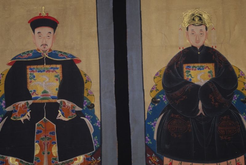 Ahnenverehrung in China Chinesische Malerei Schwarz 2