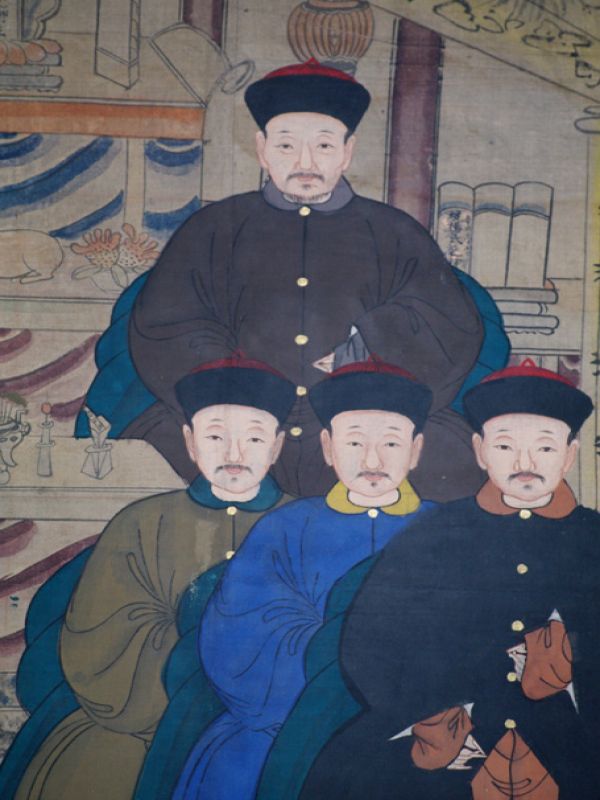 Alte chinesische Ahnen Porträtmalerei - Ahnenbilder - Alte asiatische Malerei 4