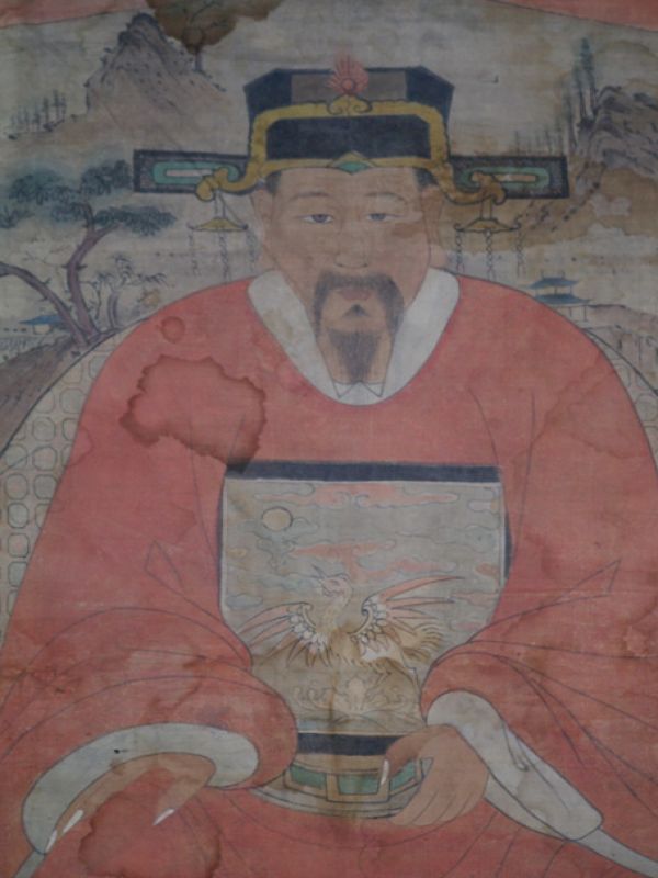 Alte chinesische Ahnen Porträtmalerei - Ahnenbilder - Chinesischer Kaiser 3