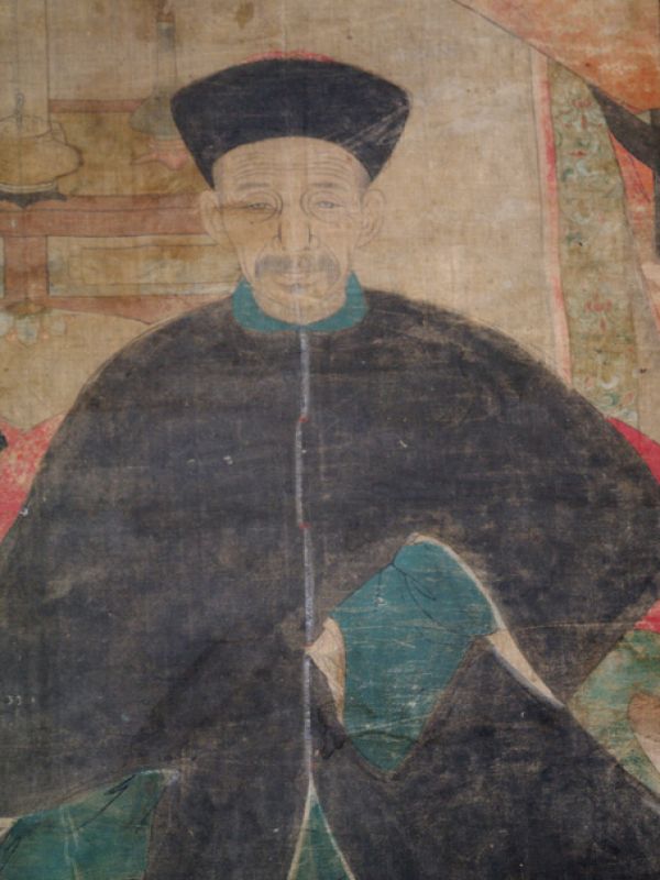 Alte chinesische Ahnen Porträtmalerei - Ahnenbilder - Chinesisches Paar 4