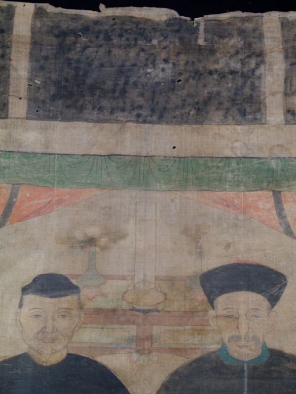 Alte chinesische Ahnen Porträtmalerei - Ahnenbilder - Chinesisches Paar 5