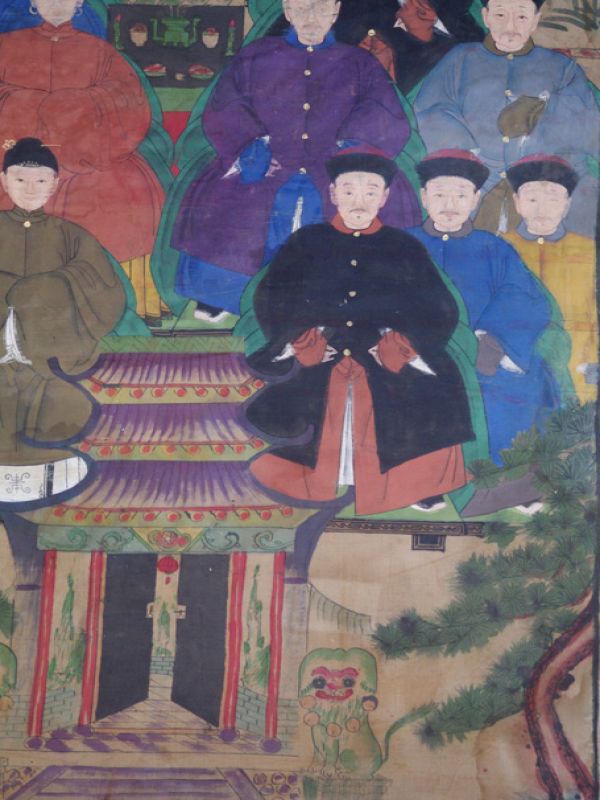 Alte chinesische Ahnen Porträtmalerei - Ahnenbilder - Family of China 4