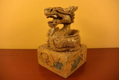 Alte chinesische Jade-Stepel - Dragon