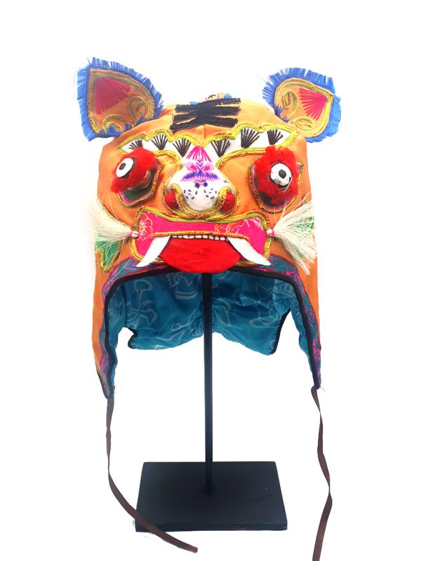 Bilder überfliegen für die vergrößerung Alte chinesische Kind hut Kleines Monster - Gelb/Orange 2
