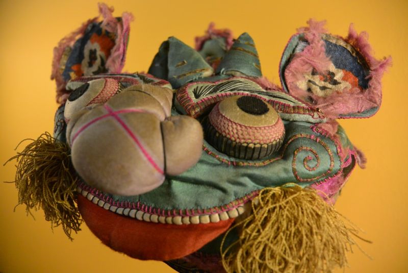Alte chinesische Kind hut Lustige Drachen 5