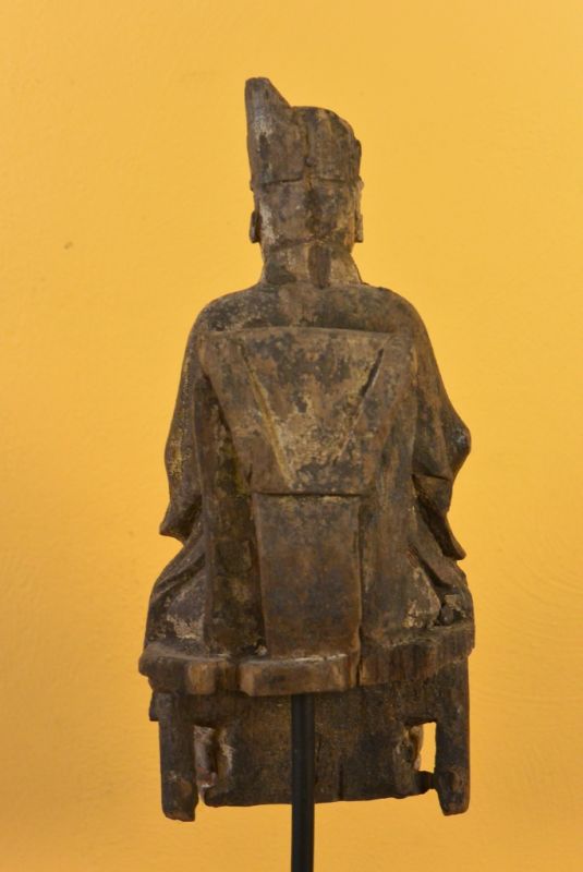 Alte chinesische Statue Alten Menschen auf einem Metallsockel 4