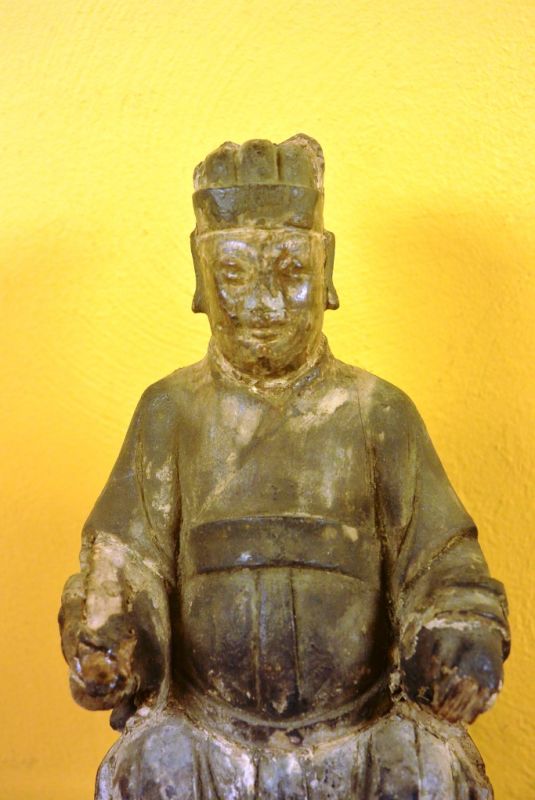 Alte chinesische Statue Chinesisch Mandarin sitzen 2