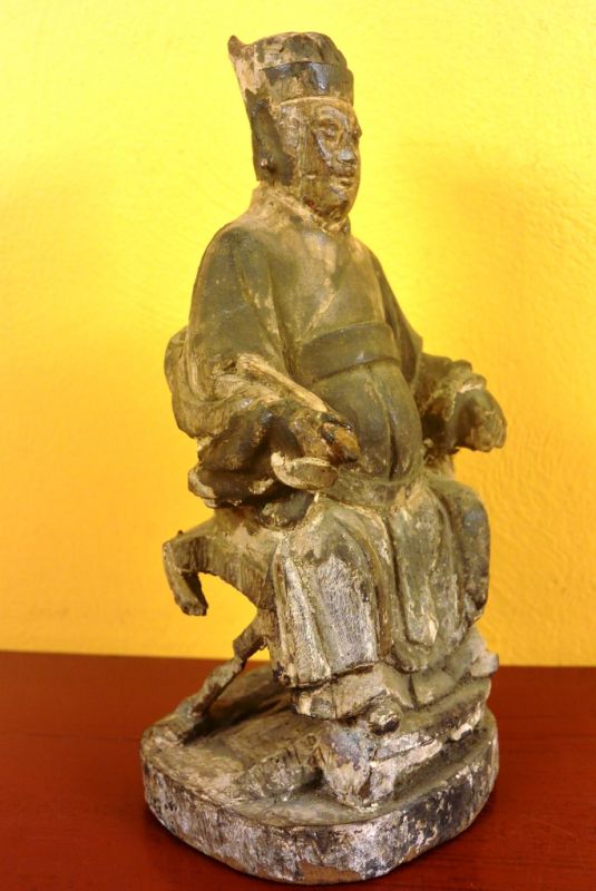 Alte chinesische Statue Chinesisch Mandarin sitzen 3