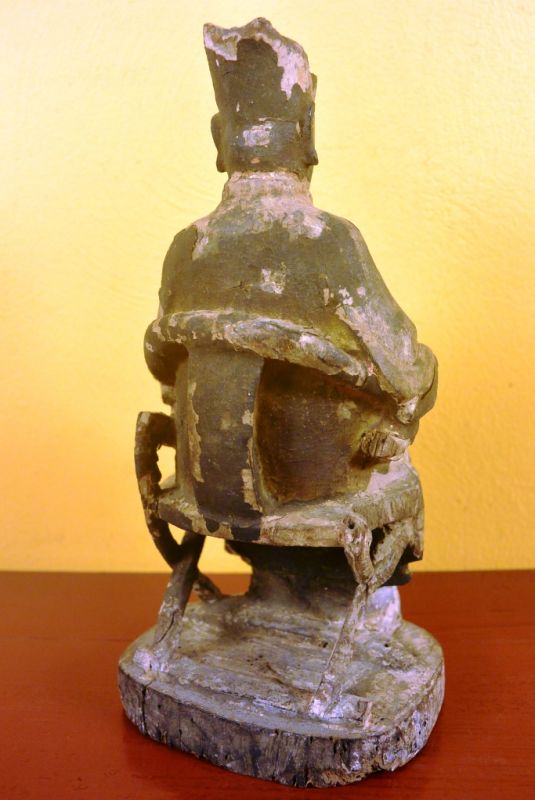 Alte chinesische Statue Chinesisch Mandarin sitzen 4