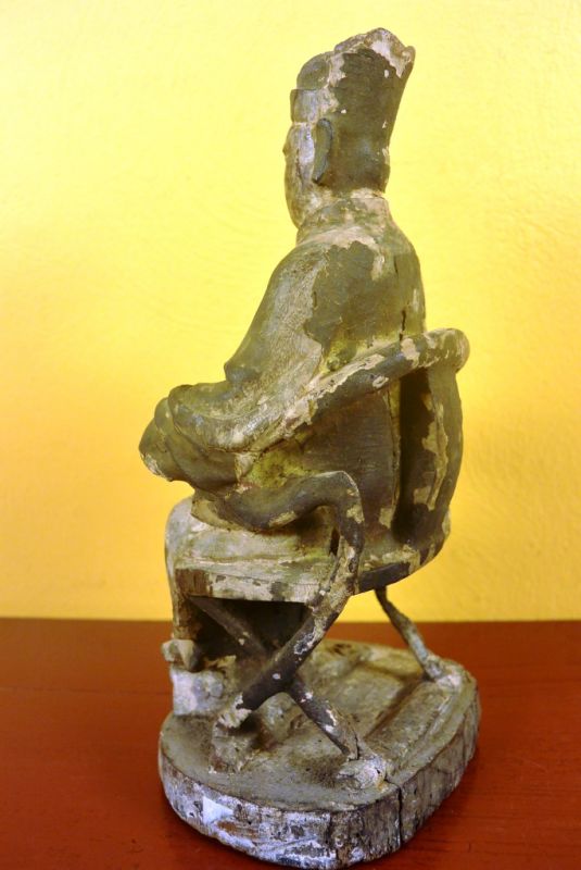Alte chinesische Statue Chinesisch Mandarin sitzen 5