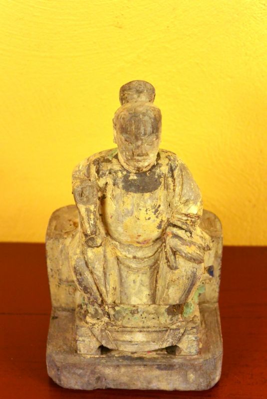 Alte chinesische Statue Qing Würdenträger 3
