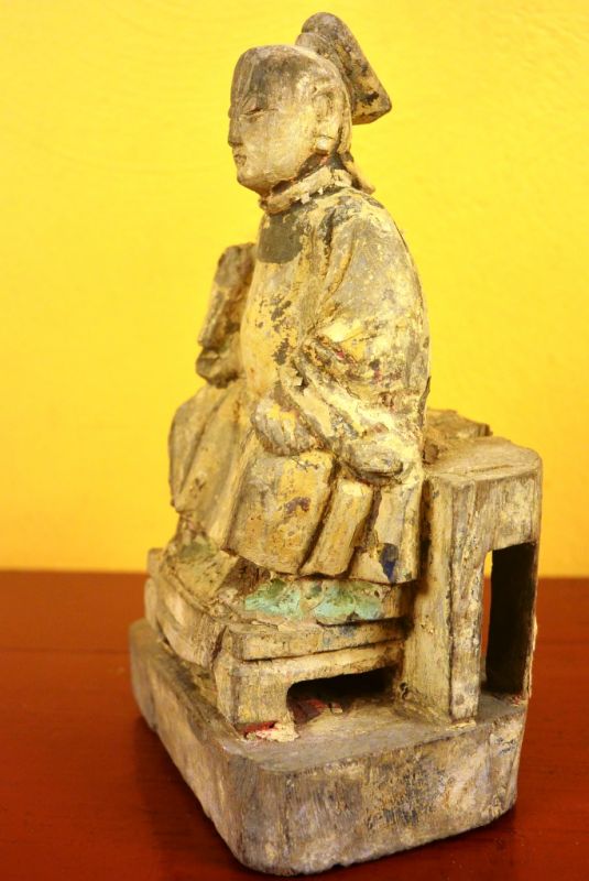 Alte chinesische Statue Qing Würdenträger 5