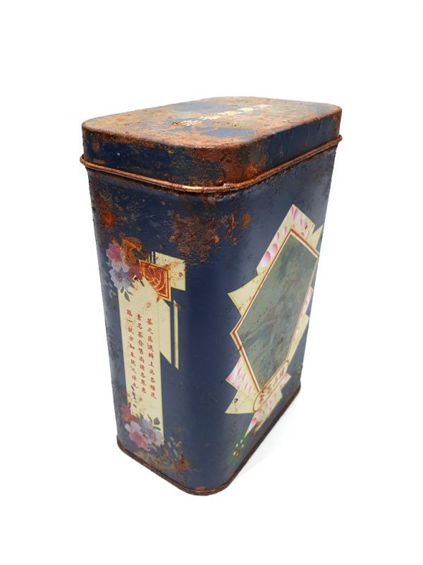 Alte chinesische Tee-Box - Blau - Landschaft 3