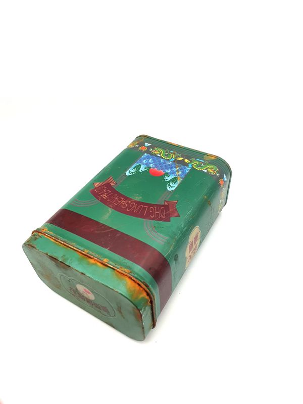 Alte chinesische Tee-Box - Grün - Drache 4