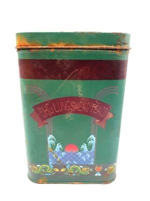 Alte chinesische Tee-Box - Grün - Drache