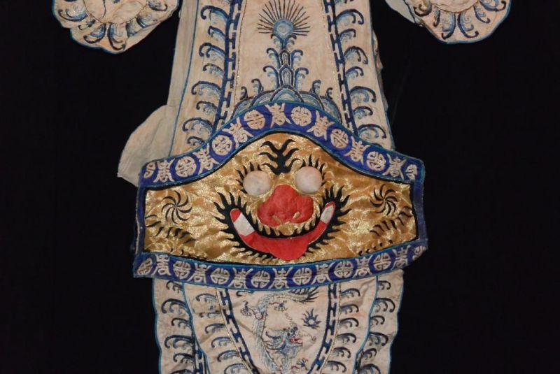 Alte chinesische Theater-Kostüm Hellbraun Monster 3