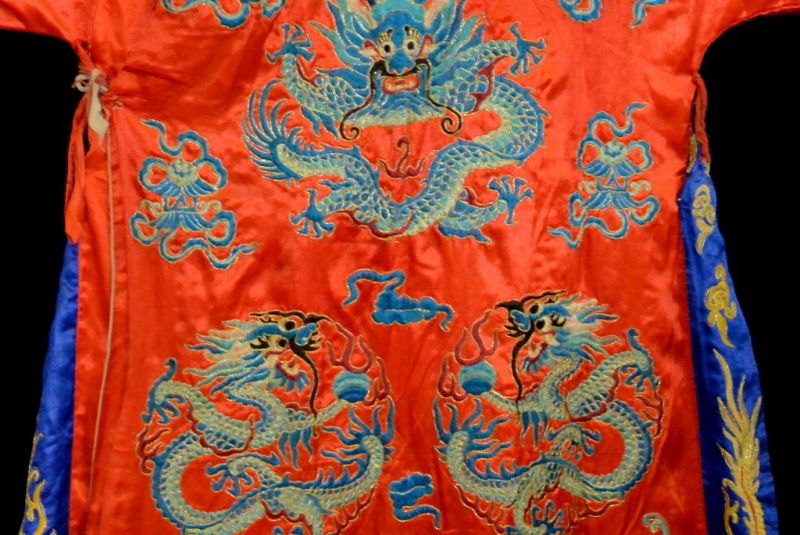 Alte chinesische Theater-Kostüm - Rot Drachen 3