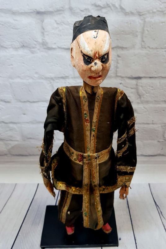 Alte chinesische Theater-Marionette - Fujian-Provinz - Der Böse 2 2