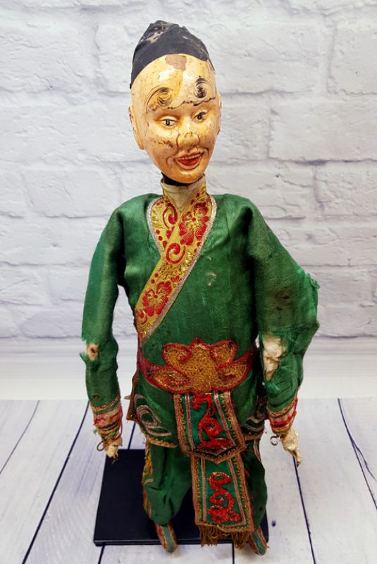 Alte chinesische Theater-Marionette - Fujian-Provinz - Der Böse 2