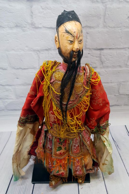 Alte chinesische Theater-Marionette - Fujian-Provinz - Der Eroberer 2