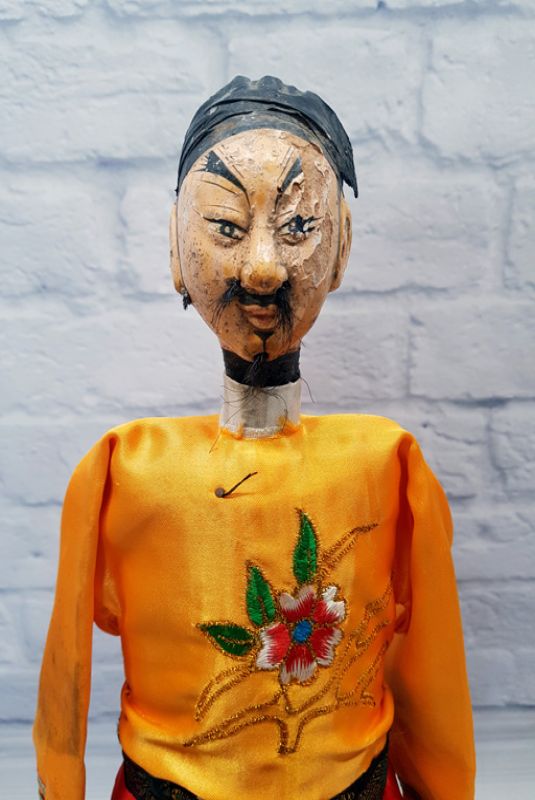 Alte chinesische Theater-Marionette - Fujian-Provinz - Der Sänger 3