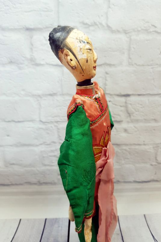 Alte chinesische Theater-Marionette - Fujian-Provinz - Der Sänger 4