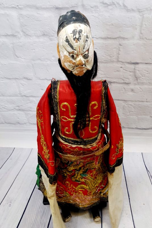 Alte chinesische Theater-Marionette - Fujian-Provinz - Der Truppenführer 2