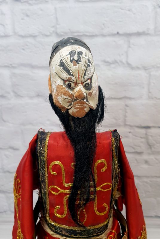 Alte chinesische Theater-Marionette - Fujian-Provinz - Der Truppenführer 3