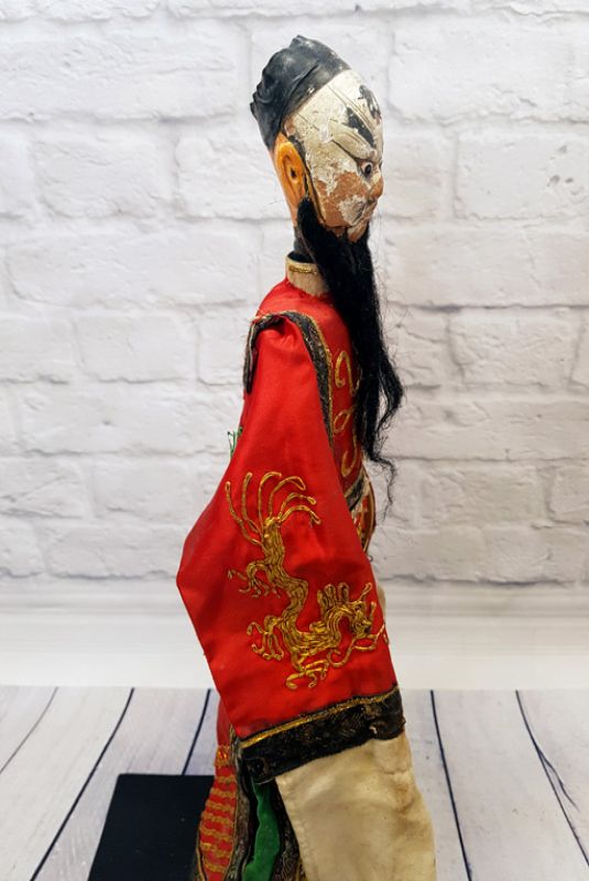 Alte chinesische Theater-Marionette - Fujian-Provinz - Der Truppenführer 4