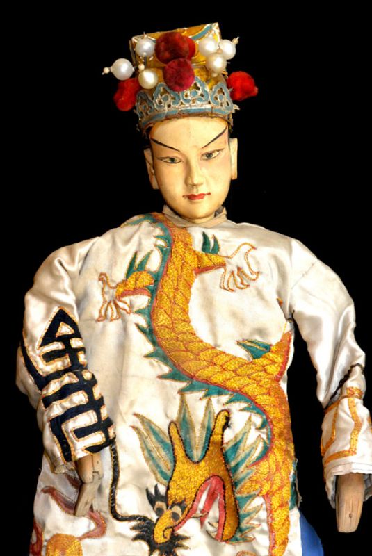 Alte chinesische Theater-Marionette - Fujian-Provinz - Drachenkleid - Oper 2