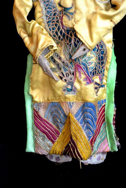 Alte chinesische Theater-Marionette - Fujian-Provinz - Goldenes Drachenkleid - Opera 3