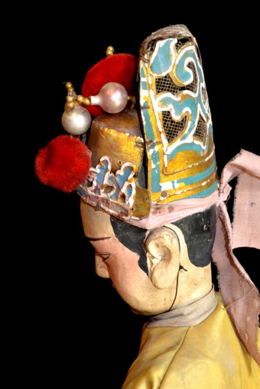Alte chinesische Theater-Marionette - Fujian-Provinz - Goldenes Drachenkleid - Opera 5