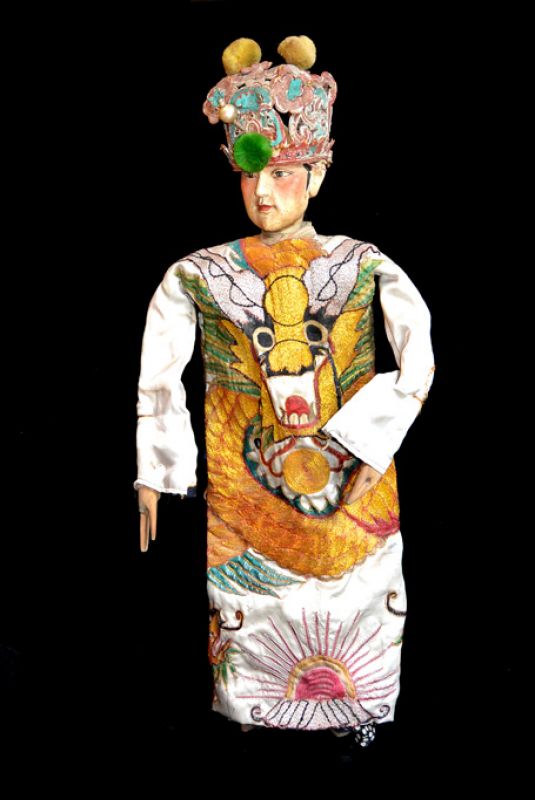 Alte chinesische Theater-Marionette - Fujian-Provinz - Großes weißes Drachenkleid - Opera 4