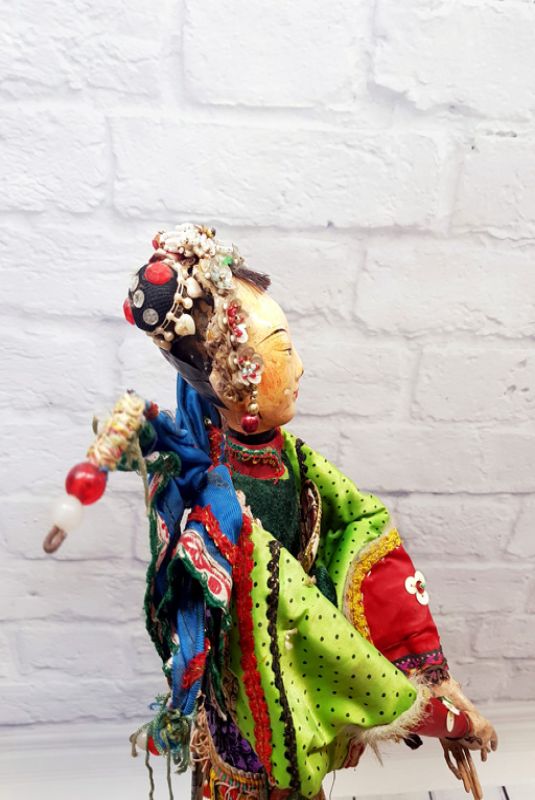 Alte chinesische Theater-Marionette - Fujian-Provinz - Hauptfigur - Frau 4