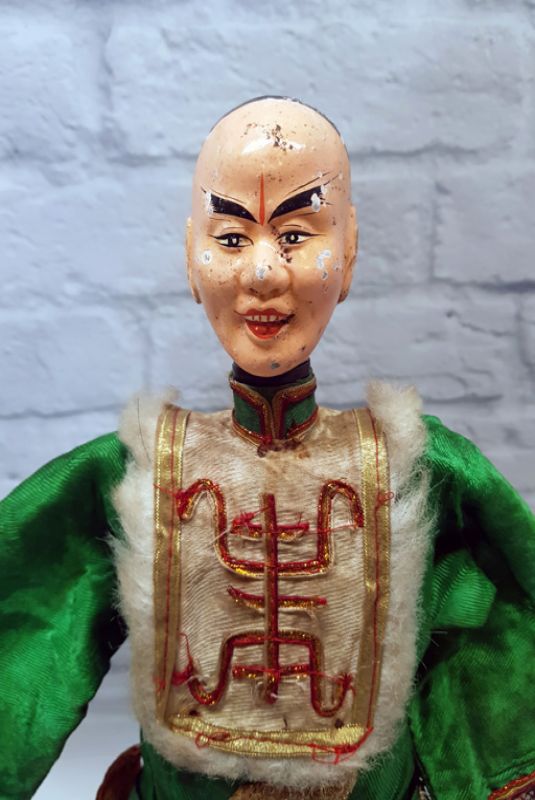 Alte chinesische Theater-Marionette - Fujian-Provinz - Manchu 3