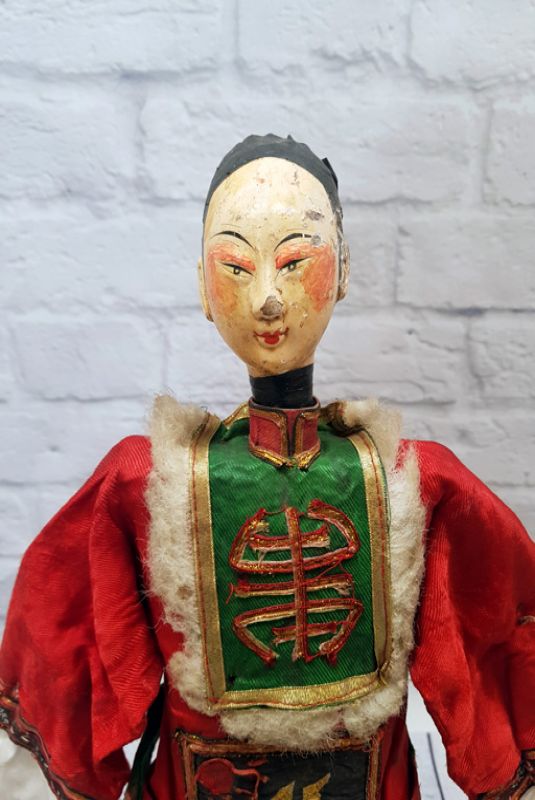 Alte chinesische Theater-Marionette - Fujian-Provinz - Manchurian Frau 3