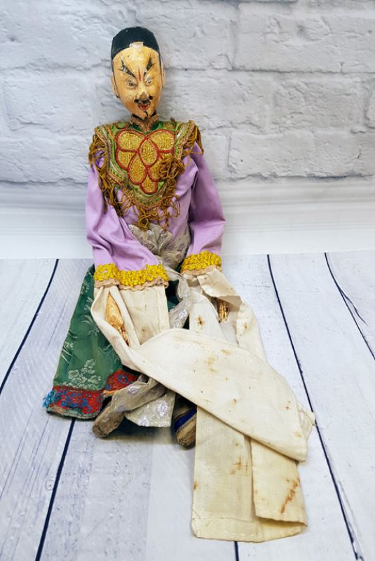 Alte chinesische Theater-Marionette - Fujian-Provinz - Mann / Opern Tänzer 4