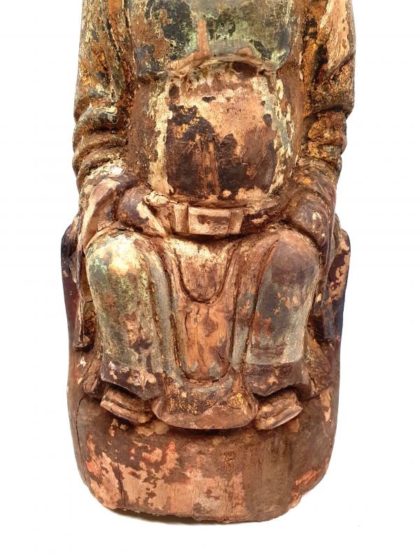 Alte chinesische Votive Statue - Qing-Dynastie - Kaiser - Große Statue 3
