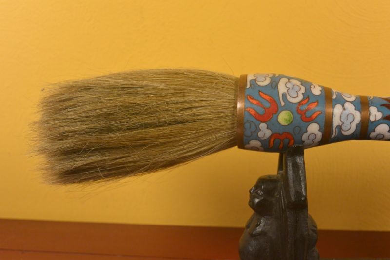 Alte Cloisonné Kalligraphiepinsel 2