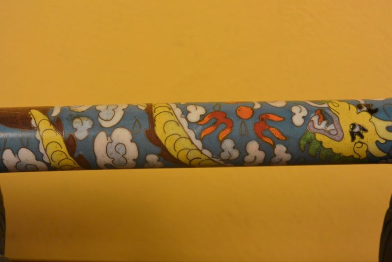Alte Cloisonné Kalligraphiepinsel 4