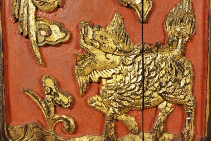Alte grosse Chinesische Platte chinesische Tür 2 4